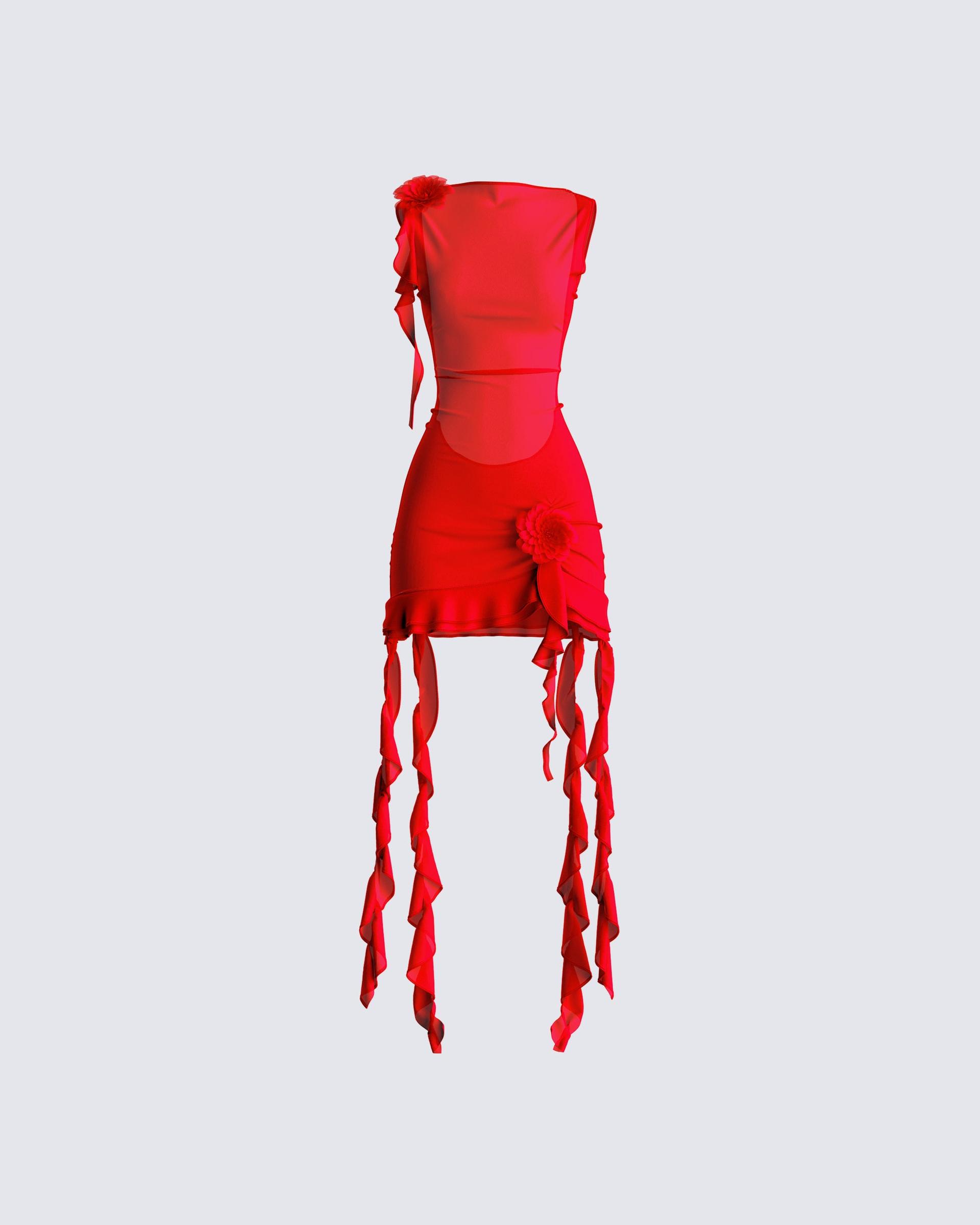 Red Cocktail Dress - Img 1