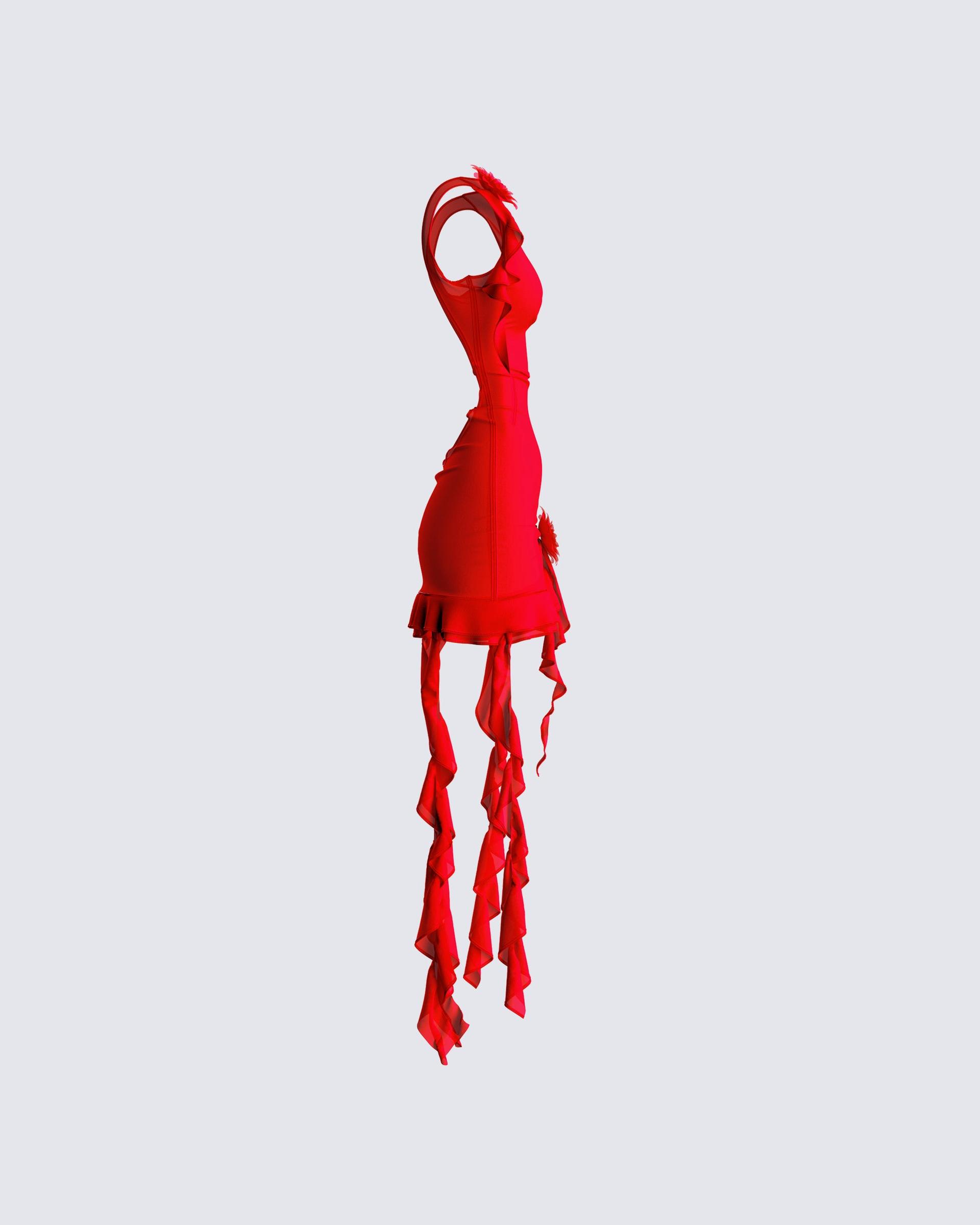 Red Cocktail Dress - Img 2