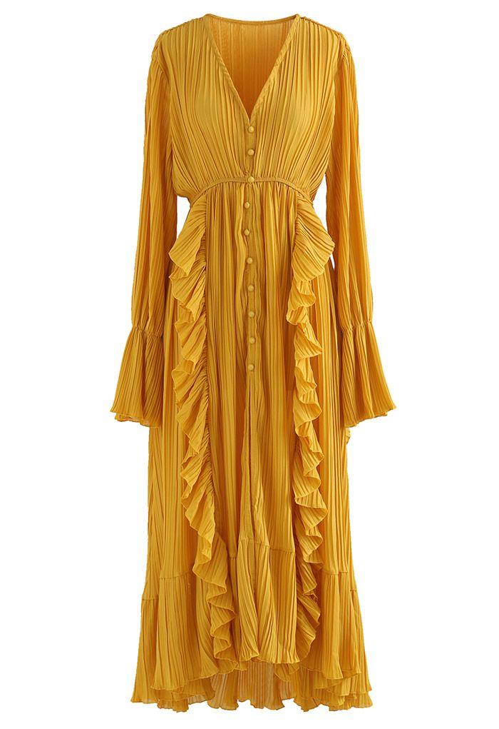 Bohemian Ruffle Maxi Dress - Img 1