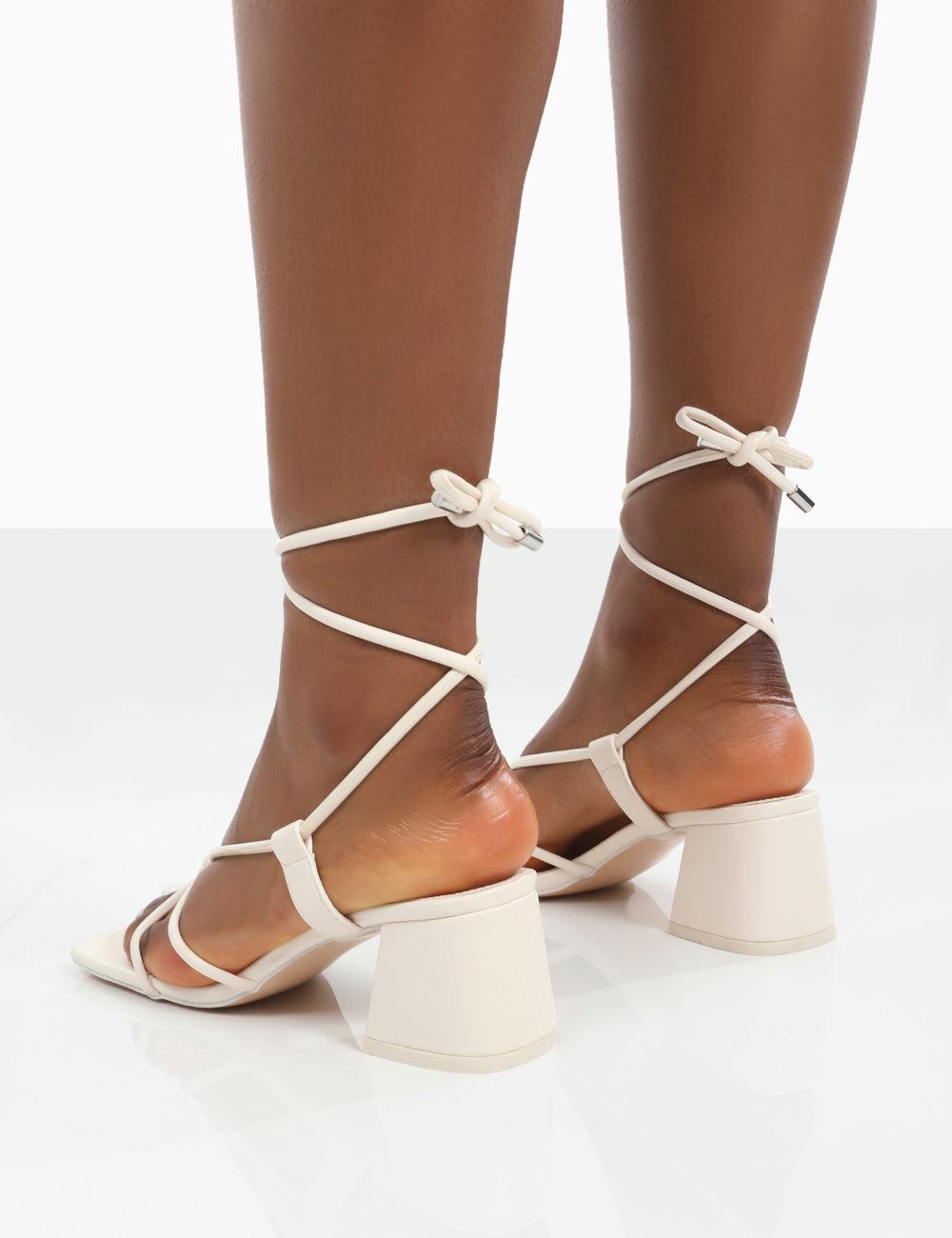 Lace-Up Heeled Sandals - Img 2